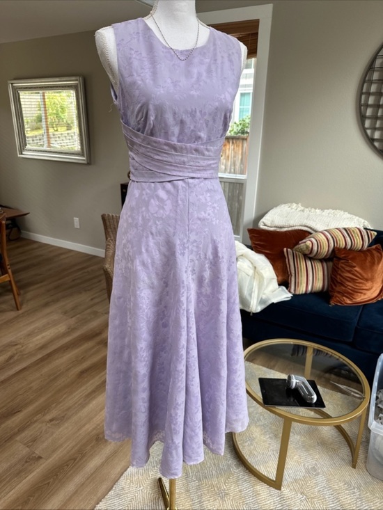 Coldwater Creek Dresses & Skirts - Coldwater Creek Sleeveless Lavender Floral A-Line tea midi Dress
